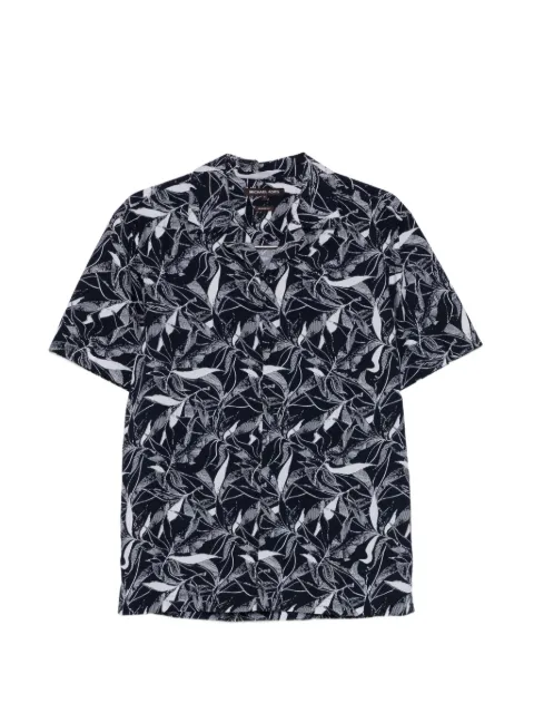 Michael Kors leaf-print short-sleeve shirt