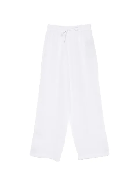 120% Lino drawstring wide-leg trousers