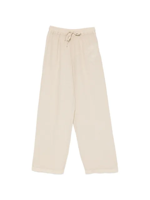 120% Lino pantalones con cordones en la pretina