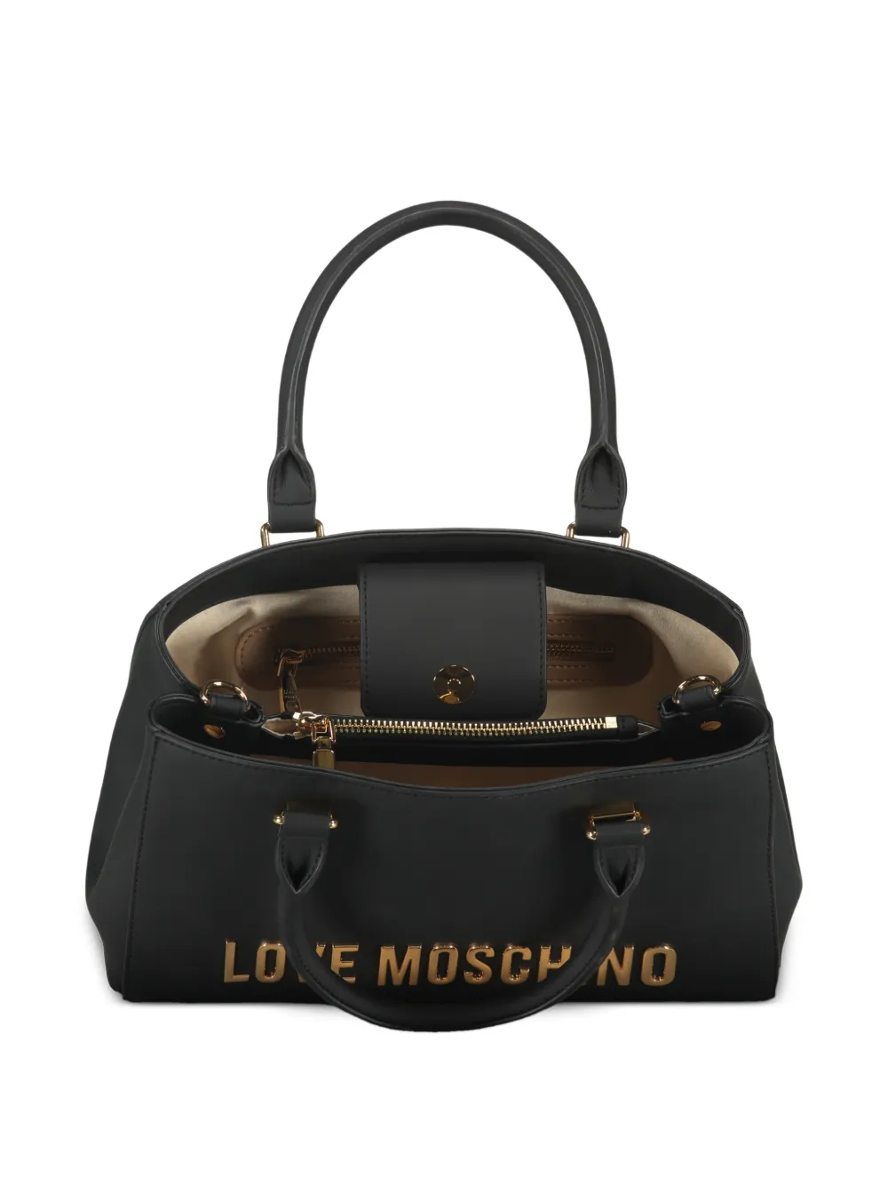 Love Moschino Stevige shopper met logo Zwart
