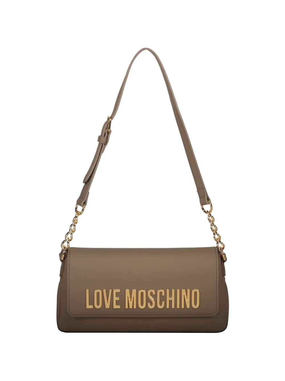 Love Moschino flap chain shoulder bag - Toni neutri