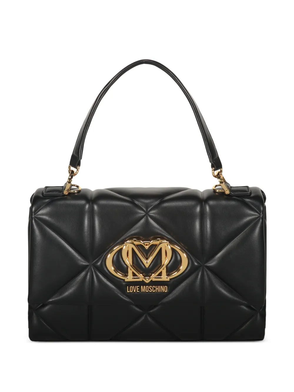 Love Moschino quilted logo tote bag - Nero