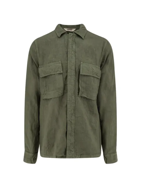 ASPESI slub-texture chest-pocket shirt