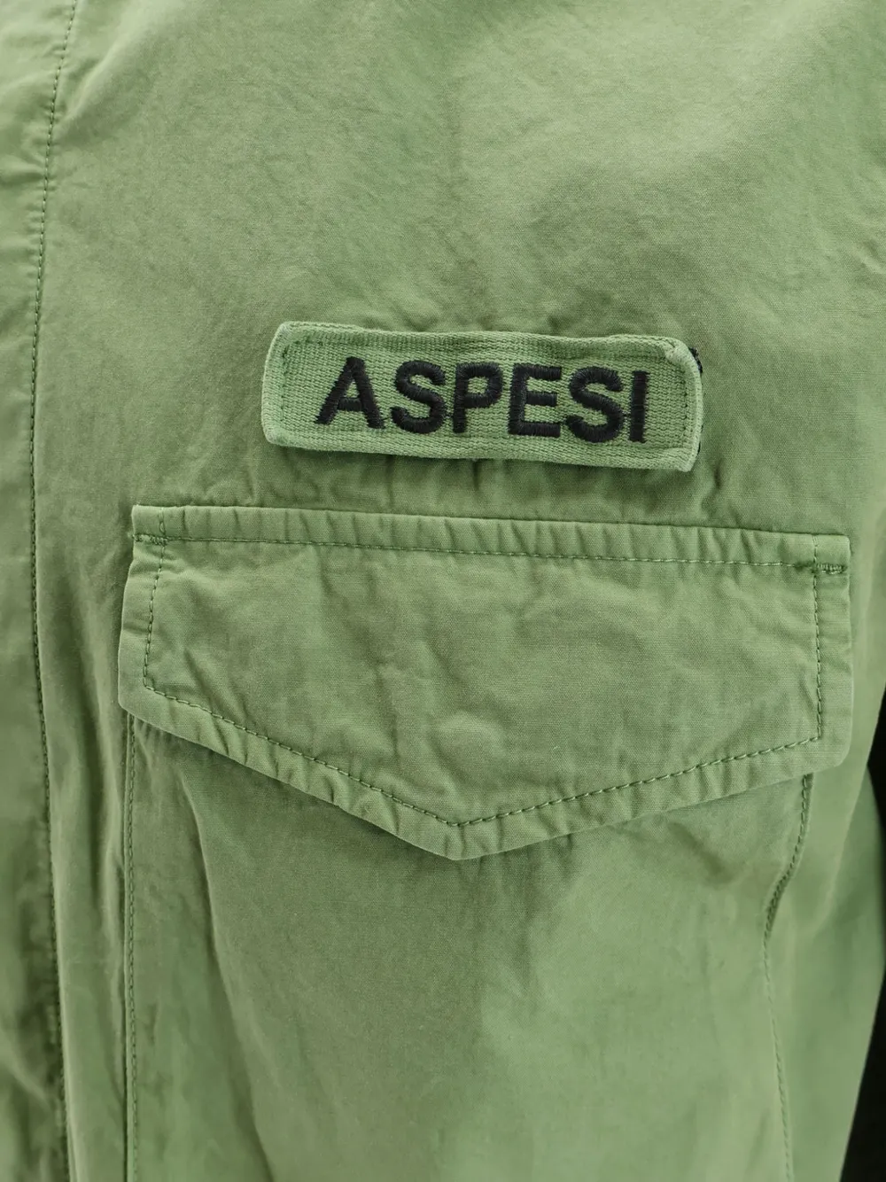 ASPESI Overhemd met opgestikte zak Groen