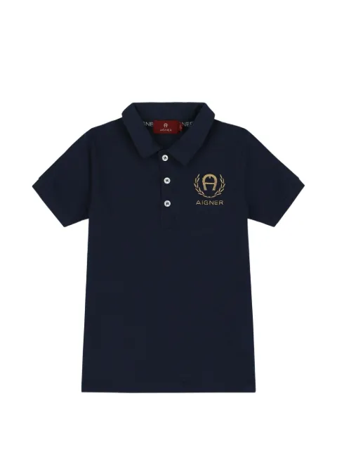 Aigner Kids logo-detail polo shirt