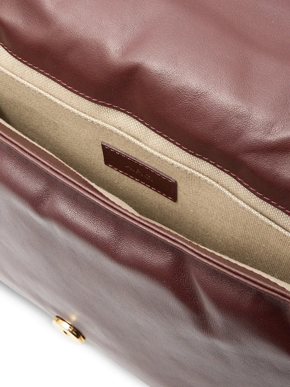 A.P.C. Grace leren schoudertas Bruin