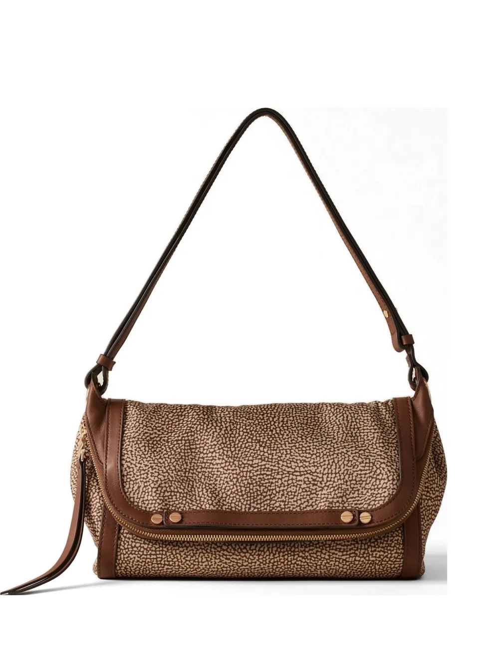 Borbonese small patterned shoulder bag - Toni neutri