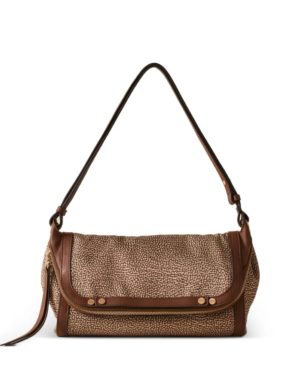 Borbonese small patterned shoulder bag - Toni neutri