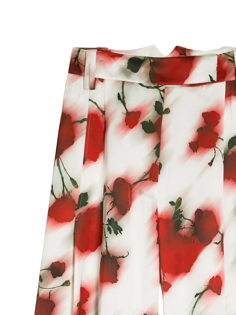  Patrick Assaraf Floral-pattern Trousers - White 
