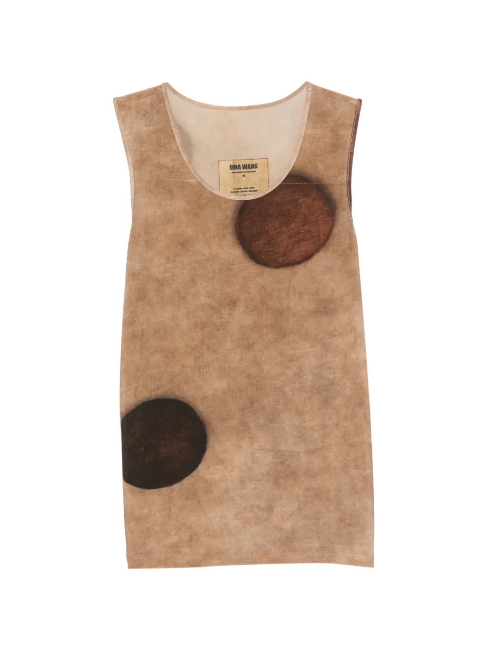 Uma Wang Ti polka-dot sleeveless top - Nude