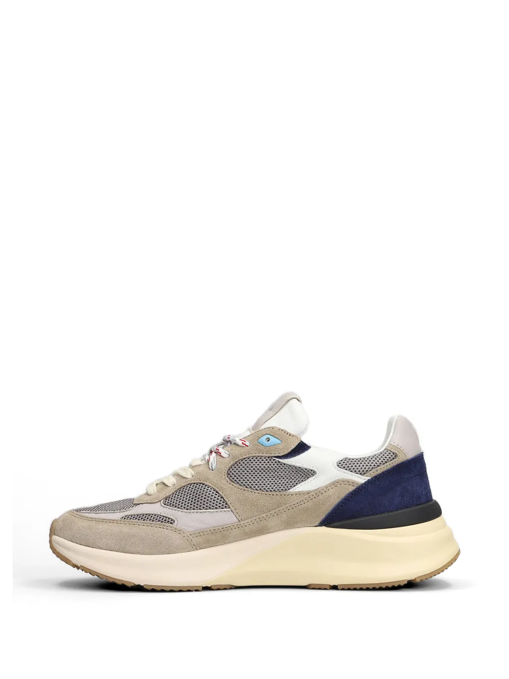 D.A.T.E. Fuga 20' suède sneakers met vlakken Beige