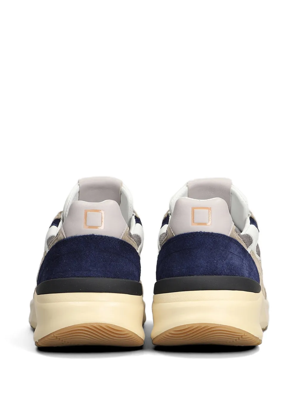 D.A.T.E. Fuga 20' suède sneakers met vlakken Beige