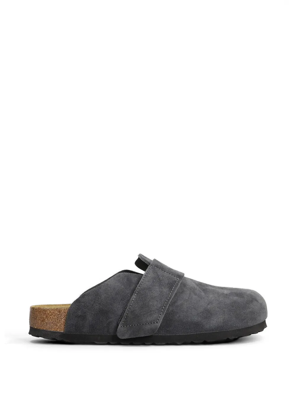 Birkenstock Loma touch-strap suede slippers - Grau