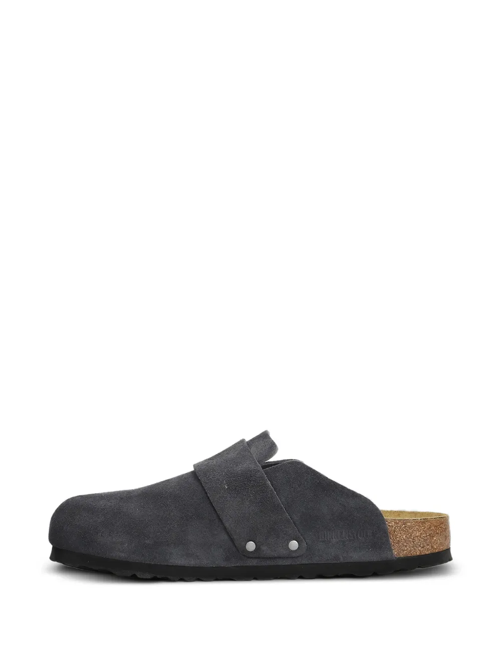 Birkenstock Loma touch-strap suede slippers Grijs