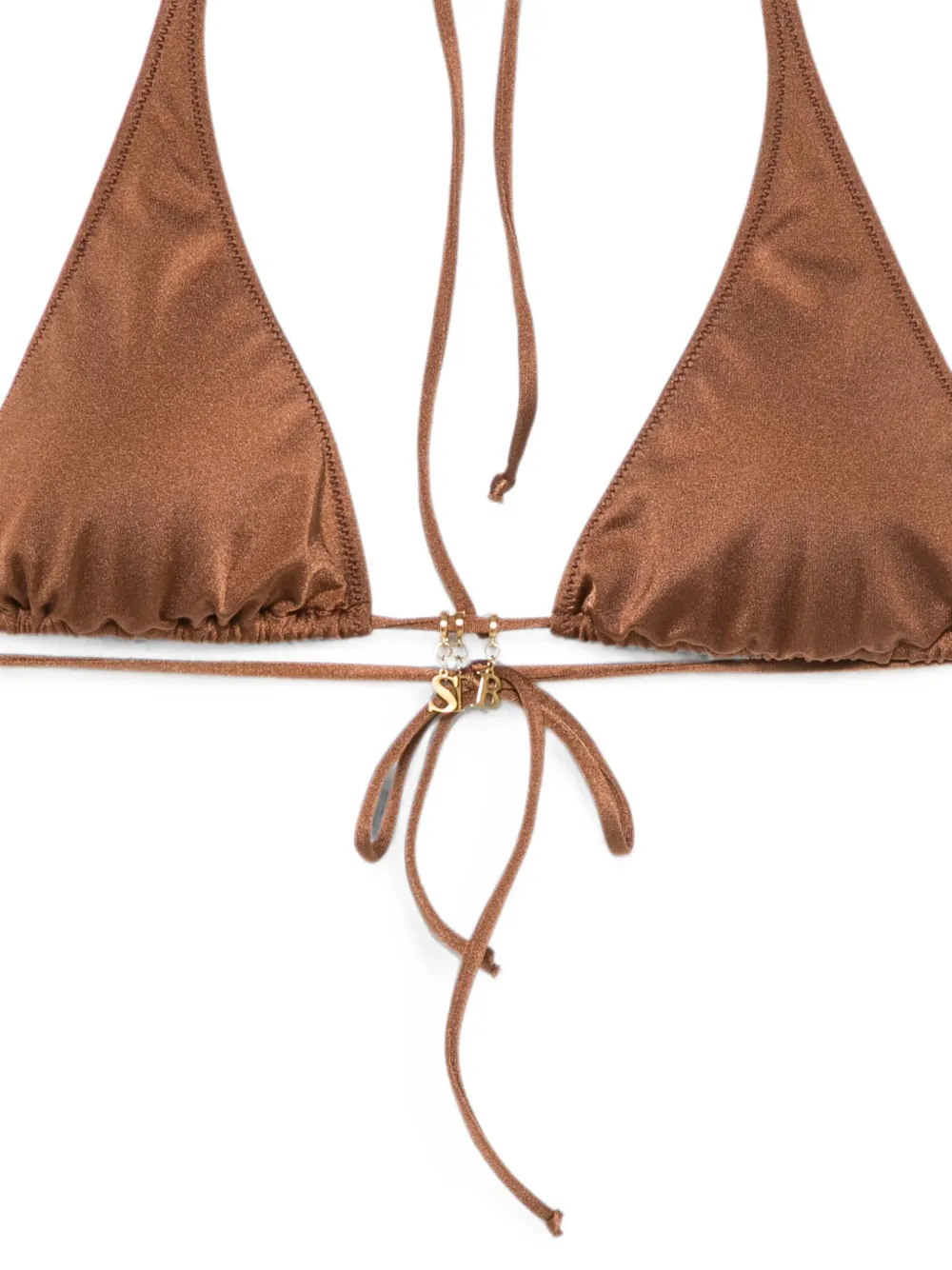 MC2 Saint Barth Viana bikini met halternek en logobedel Bruin