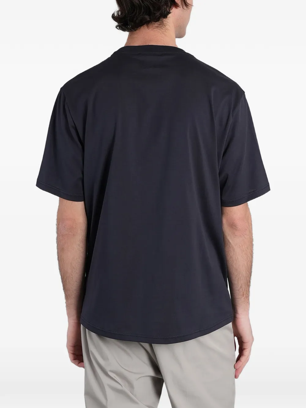 Low Brand B240 T-shirt met logopatch Blauw
