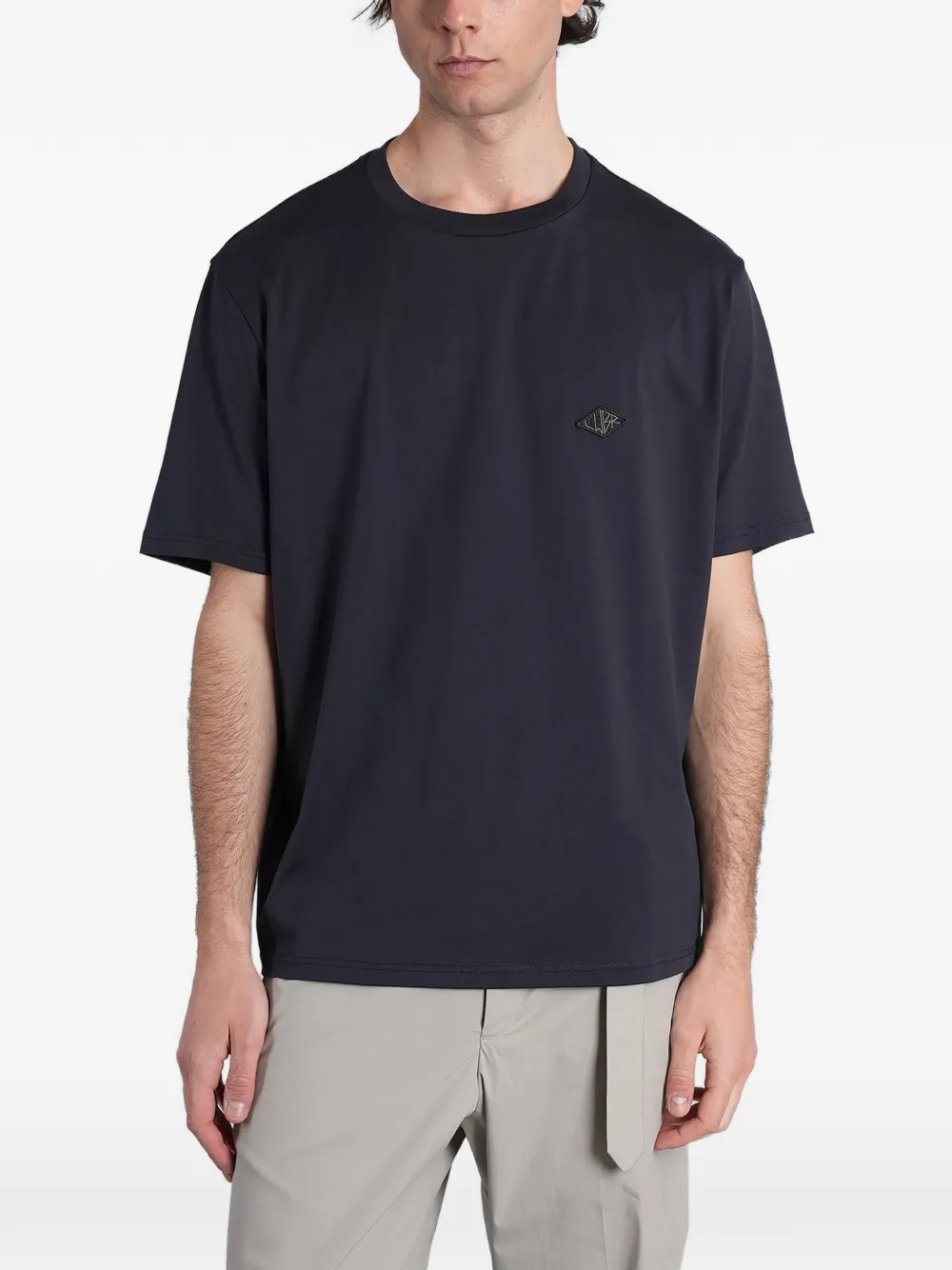 Low Brand B240 logo-patch T-shirt - Blu