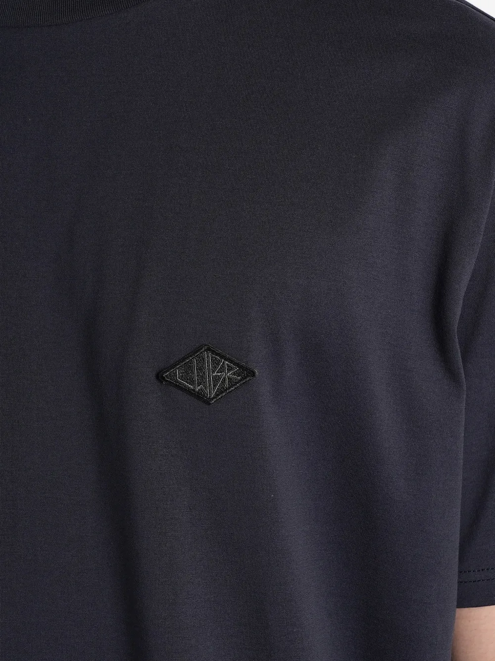 Low Brand B240 T-shirt met logopatch Blauw