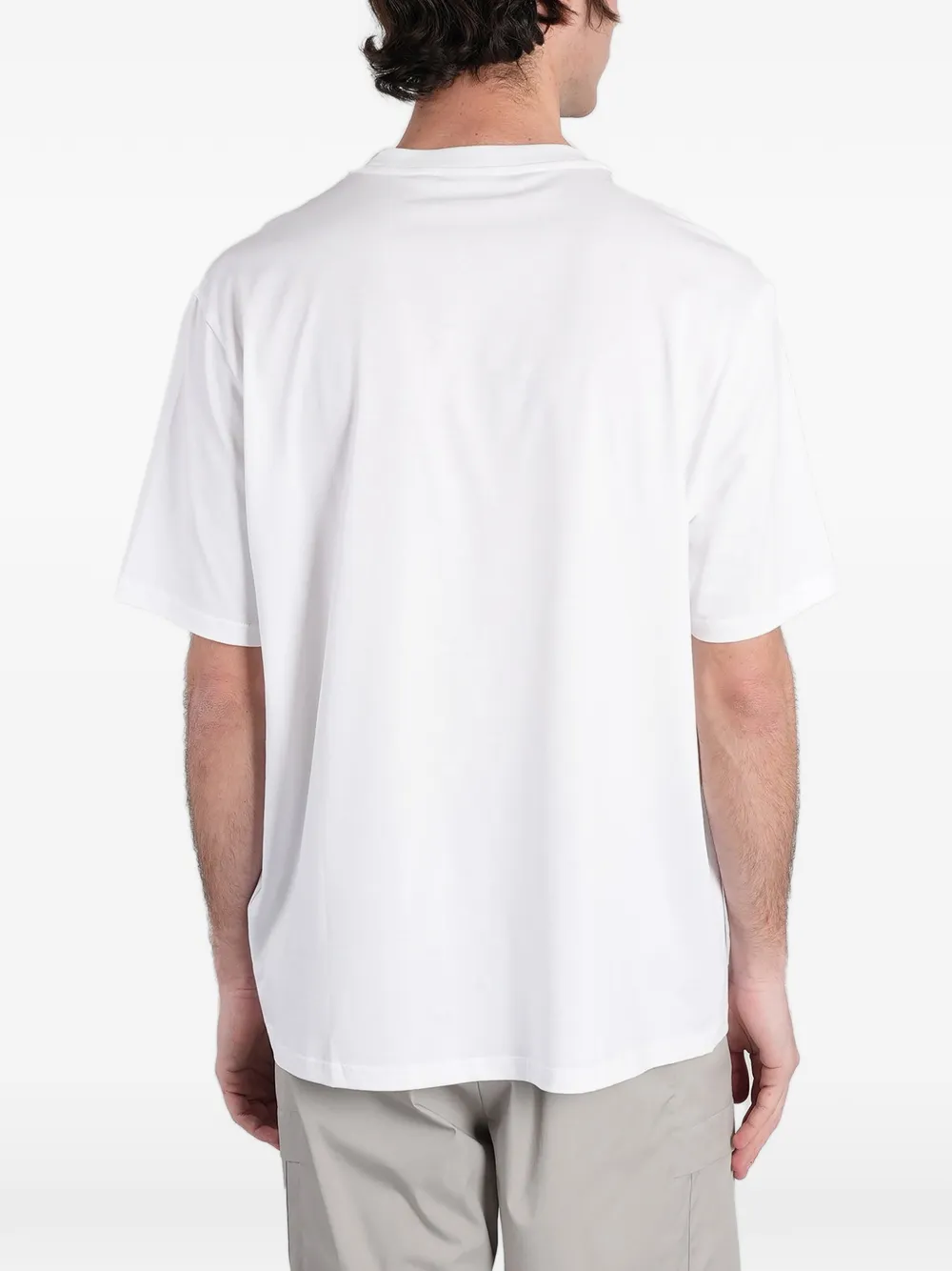Low Brand B240 T-shirt met logopatch Wit