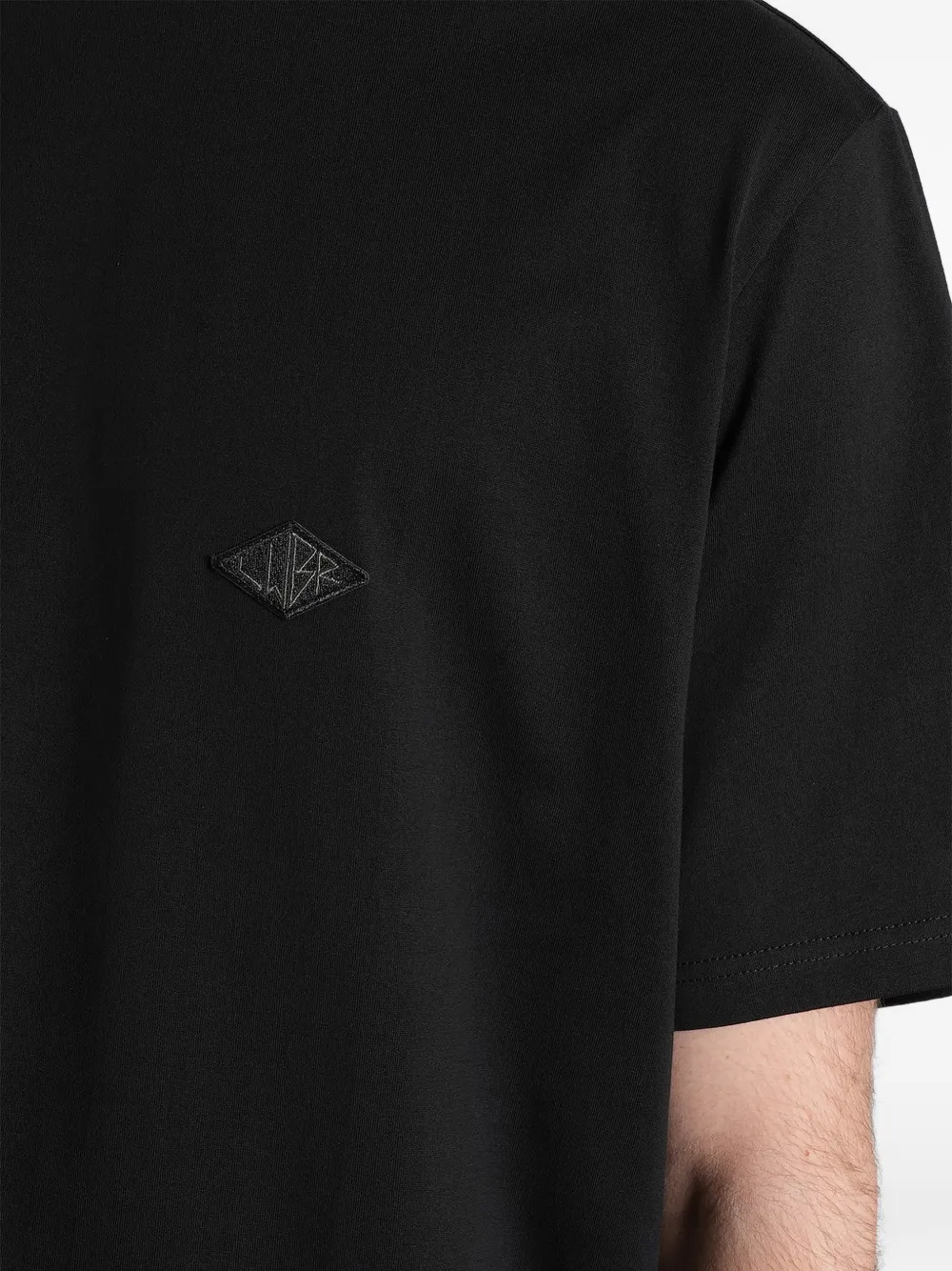 Low Brand B240 T-shirt met logopatch Zwart
