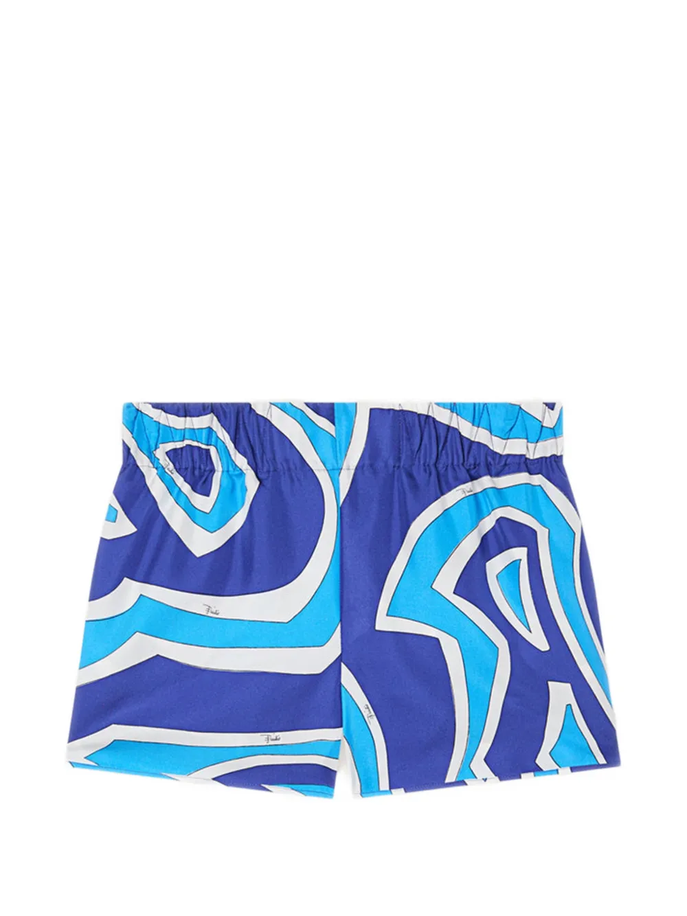 PUCCI Iride-print silk shorts - Blu