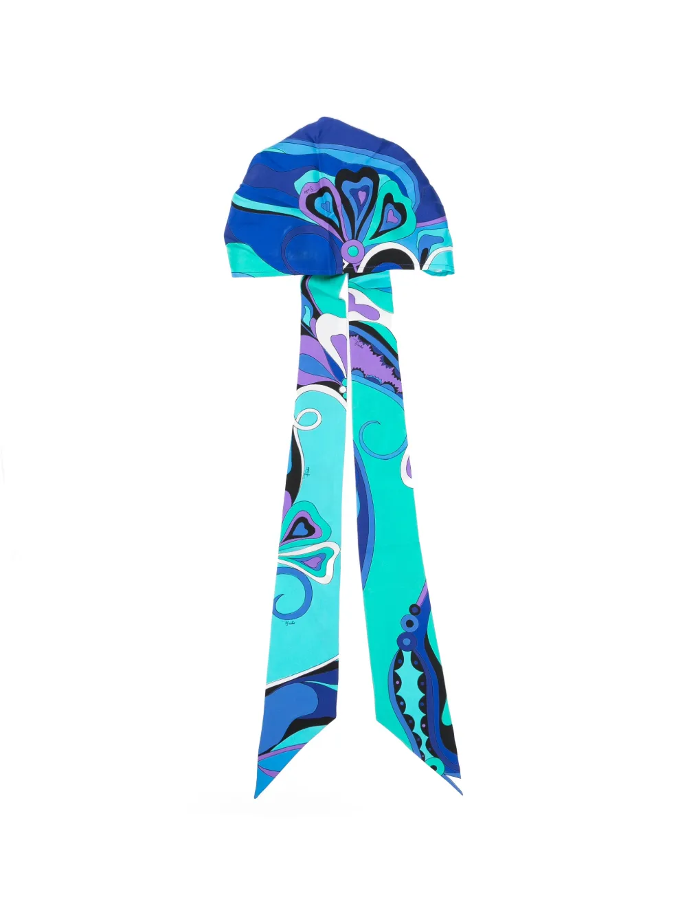 PUCCI Iride-print silk headband - Blu