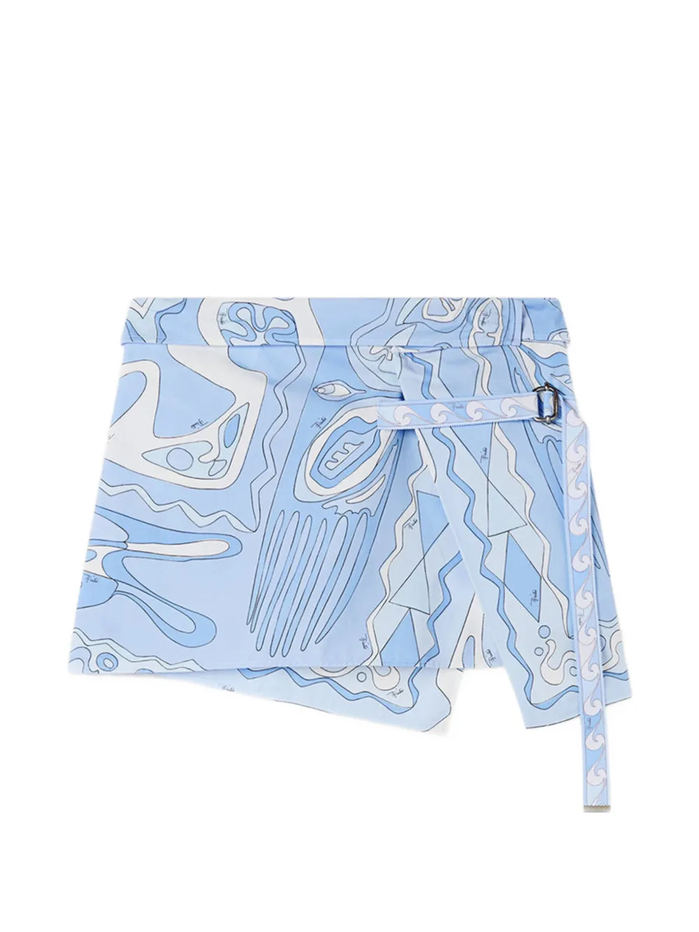 PUCCI Angoli-print strapless top - Blue