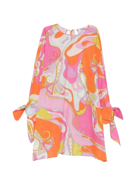 PUCCI Marmo-print tie-cuff blouse