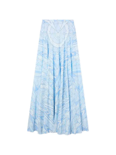 PUCCI Manuba geometric-print strapless long skirt