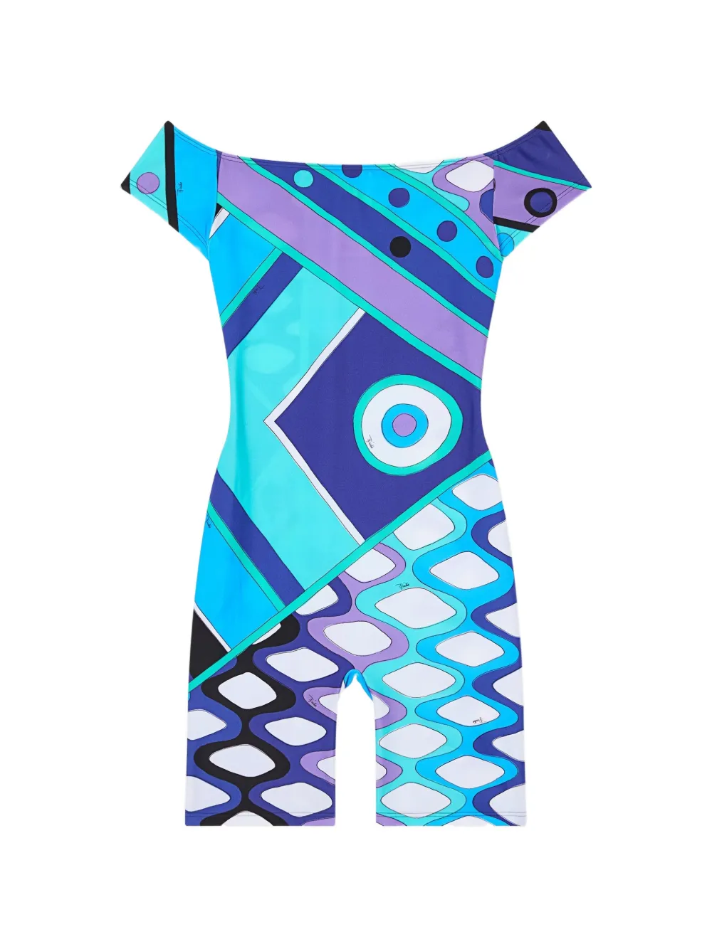 PUCCI Vivara Iride-print off-shoulder playsuit