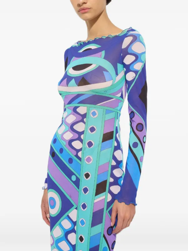 pucci dress mesh Pucci Marmo mesh maxi dress Emilio Pucci