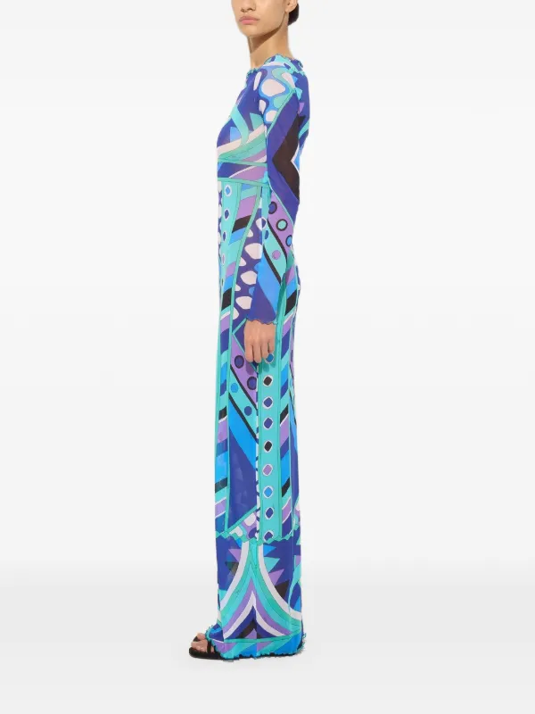 pucci dress mesh Pucci Marmo mesh maxi dress Emilio Pucci