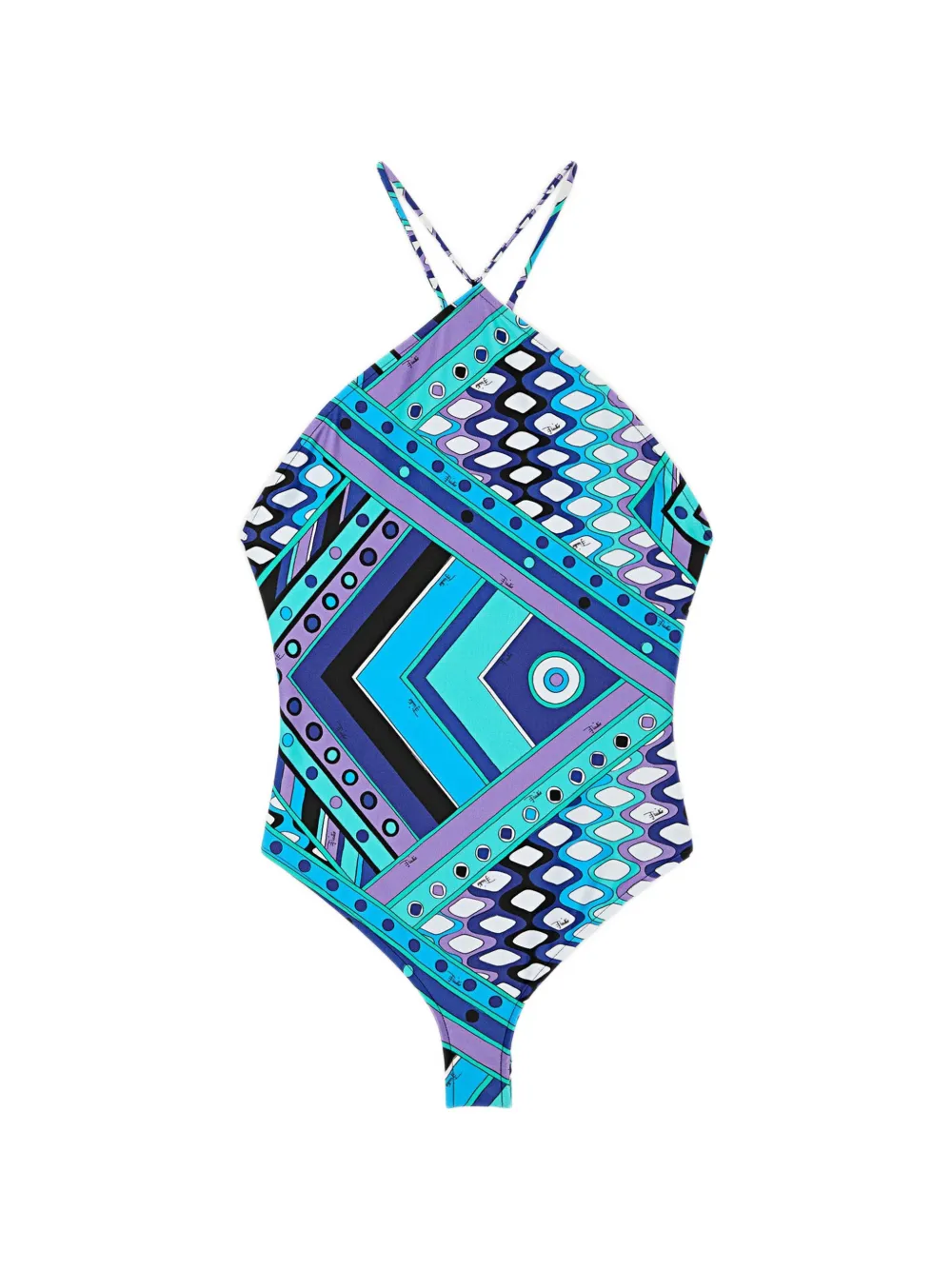 PUCCI Vivara print halterneck bodysuit - Blu