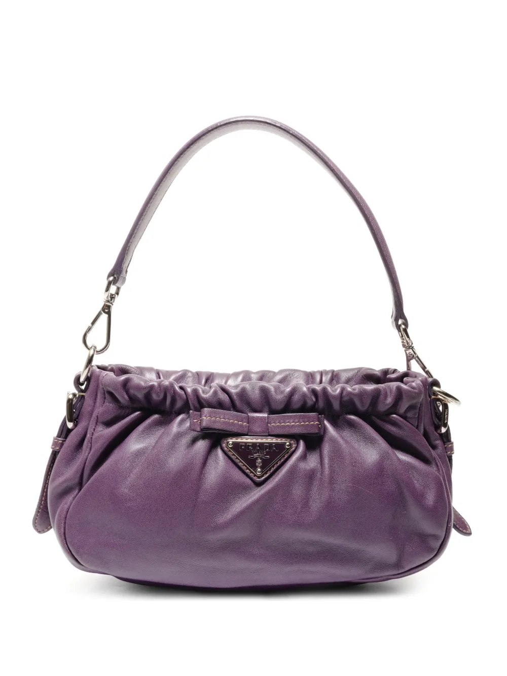 Prada Pre-Owned 2010s ribbon leather handbag - Viola