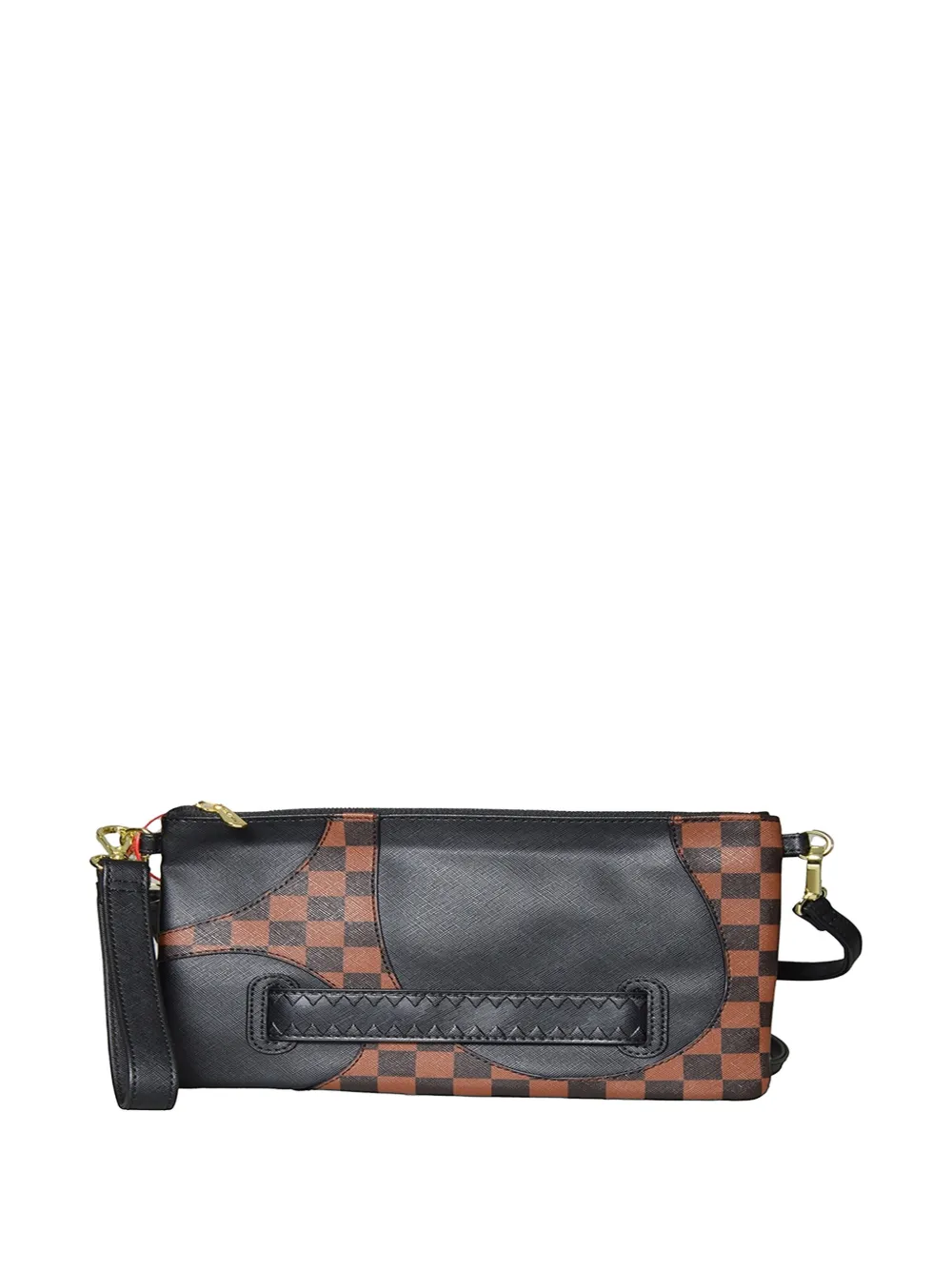 Sprayground Geruite clutch met haaienmond Zwart