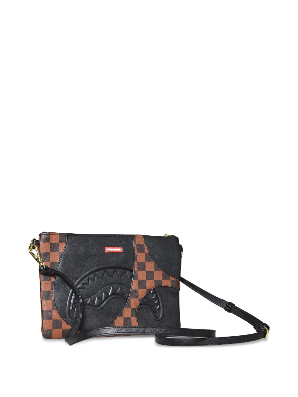 Sprayground Geruite clutch met haaienmond Zwart