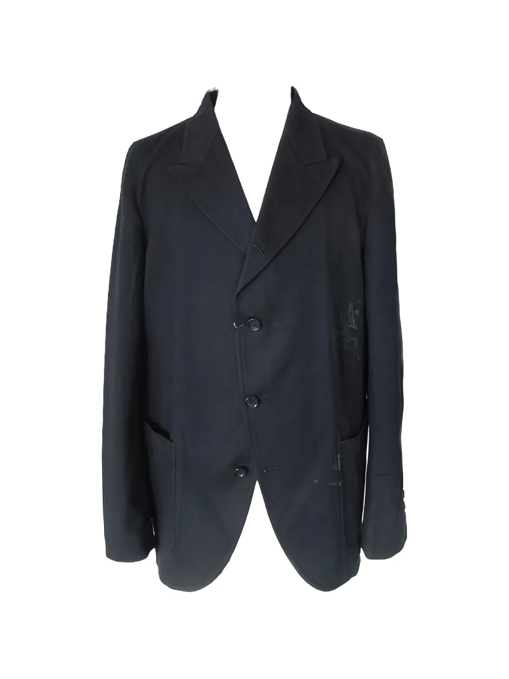 Comme Des Garçons Shirt graphic-print single-breasted blazer - Blau