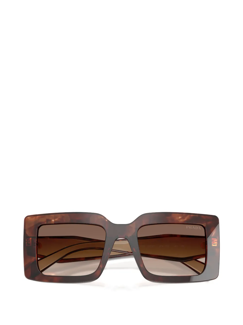 Prada Eyewear Zonnebril met vierkant montuur Bruin