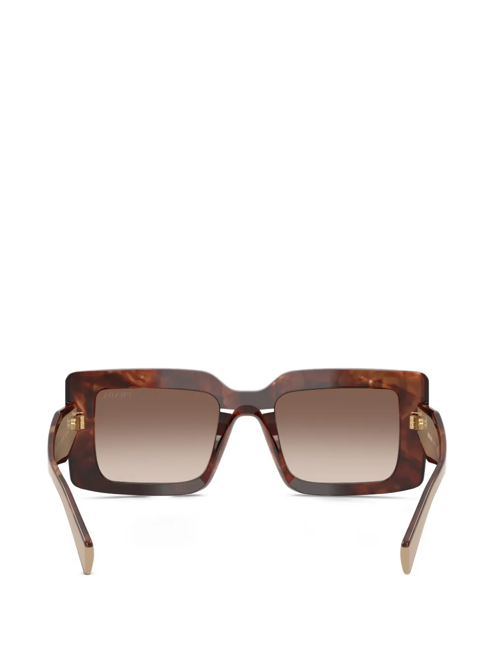 Prada Eyewear Zonnebril met vierkant montuur Bruin