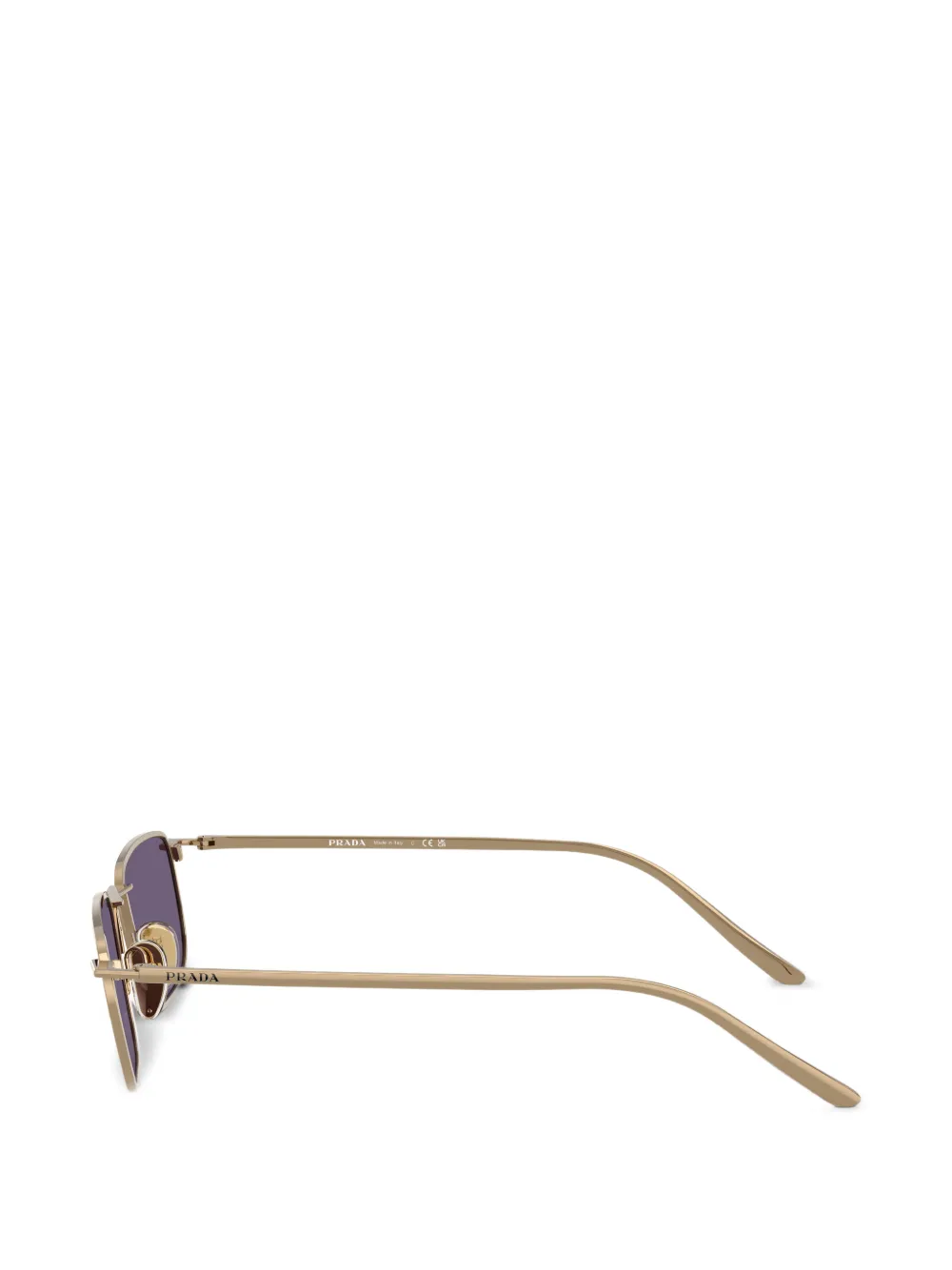 Prada Eyewear Zonnebril met logodetail Goud