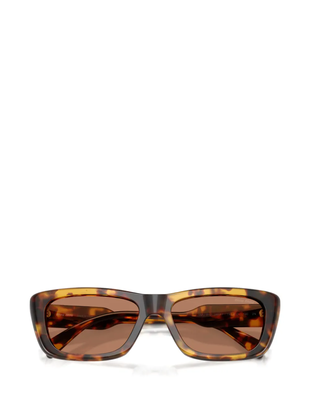 Miu Eyewear Zonnebril met schildpadschild-design Bruin