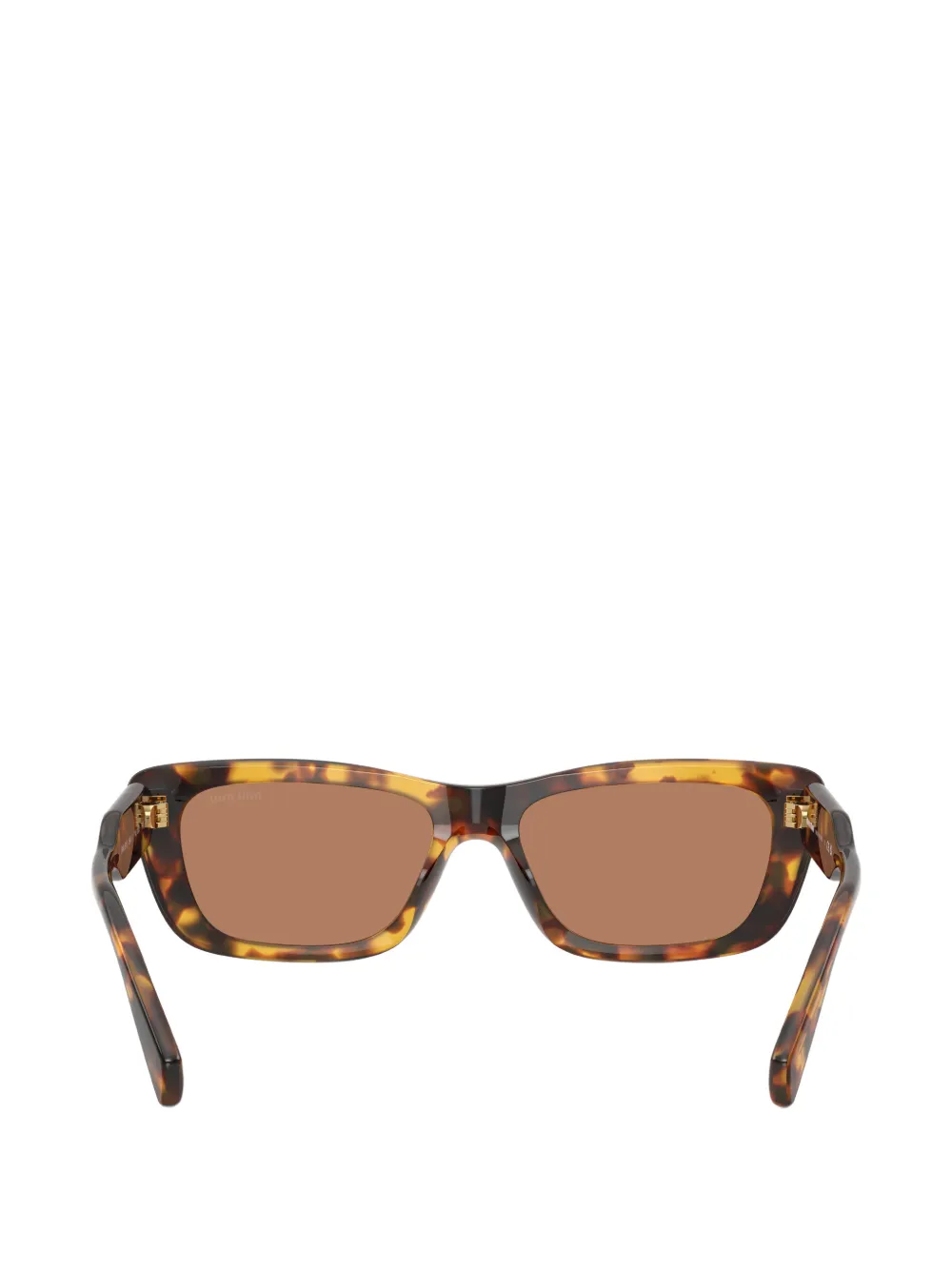 Miu Eyewear Zonnebril met schildpadschild-design Bruin