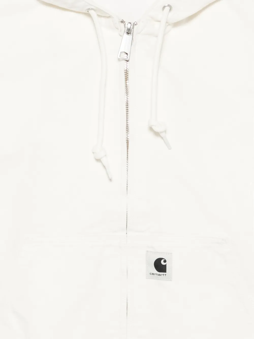 Carhartt WIP Jack met capuchon en logopatch Wit