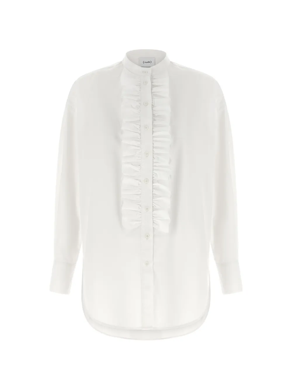 Nude Ruches shirt - Bianco
