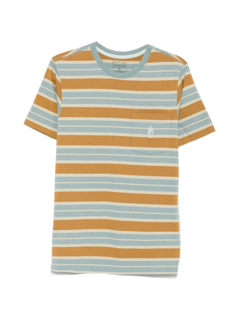 Patagonia striped-pattern chest-pocket T-shirt - Marrone