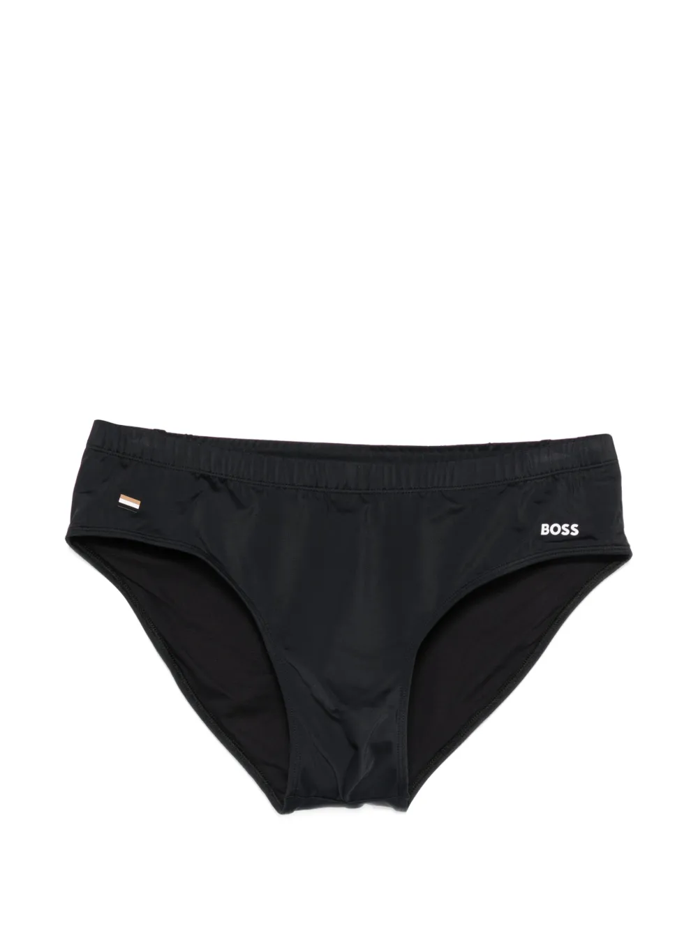 BOSS 로고 프린트 스윔 쇼츠 | 블랙 | Image 1