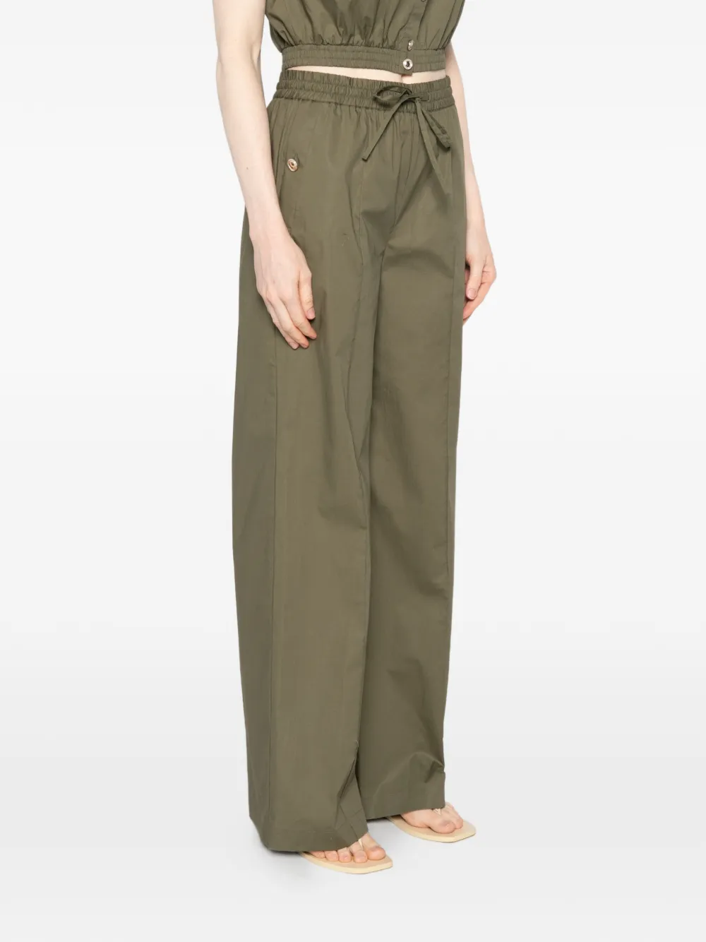 TWINSET Broek met trekkoord Groen