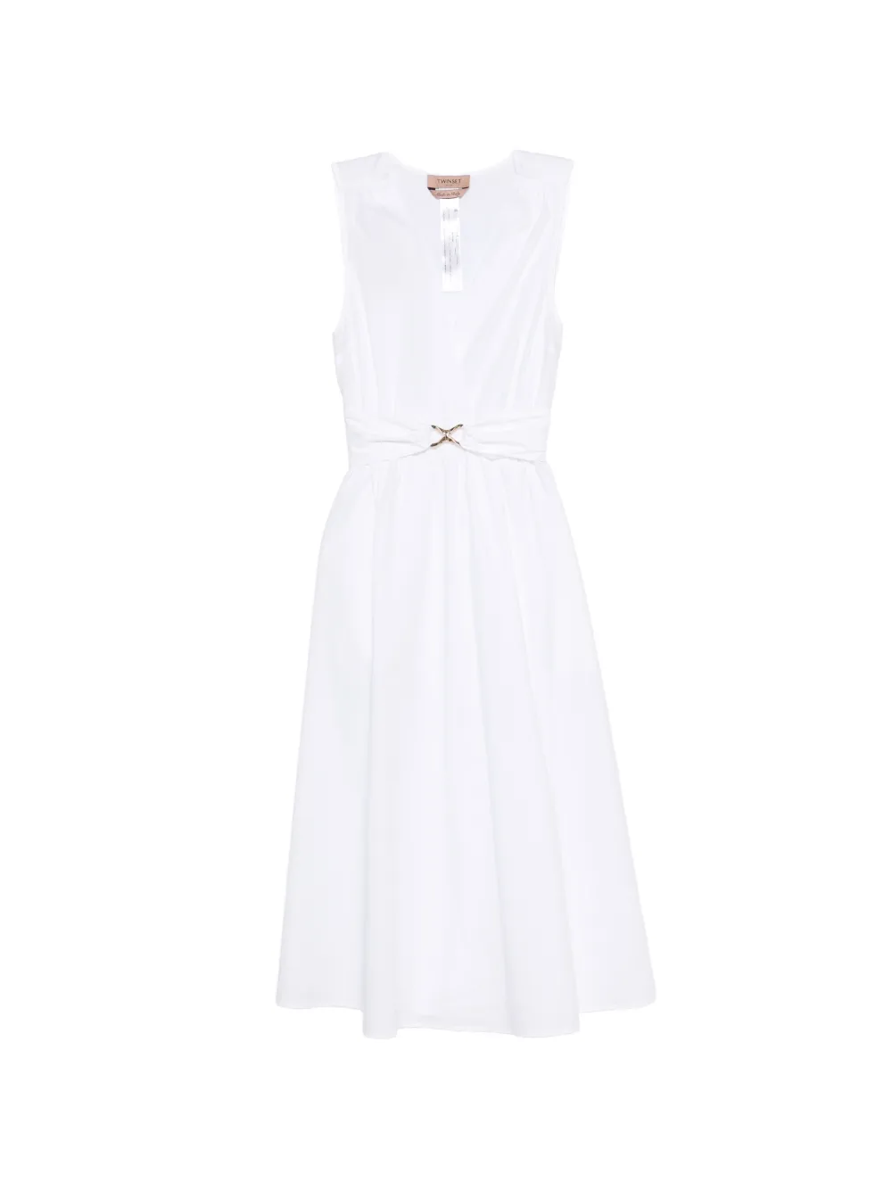 TWINSET V-neck midi dress - Bianco