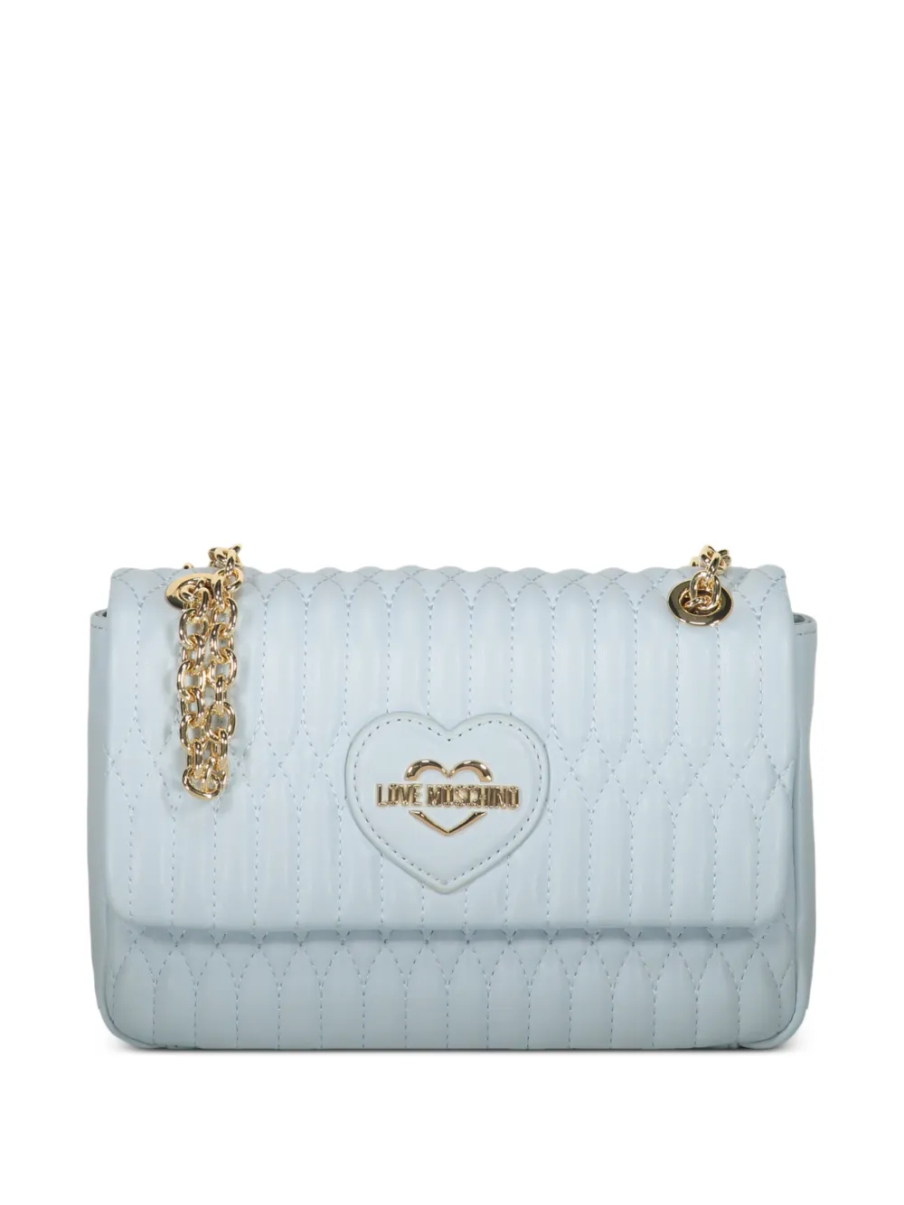 Love Moschino quilted heart shoulder bag - Blu