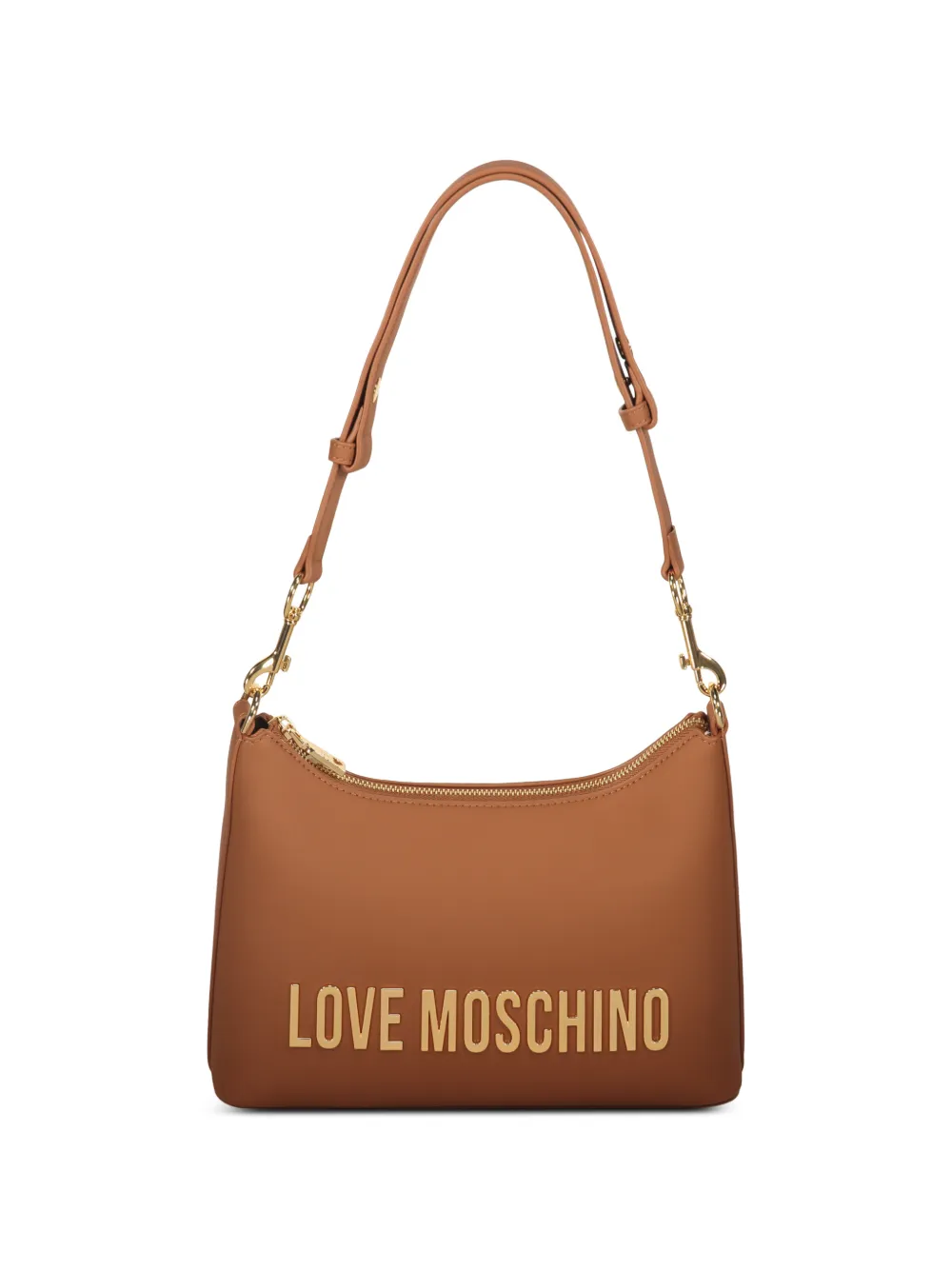 Love Moschino logo lettering shoulder bag - Toni neutri